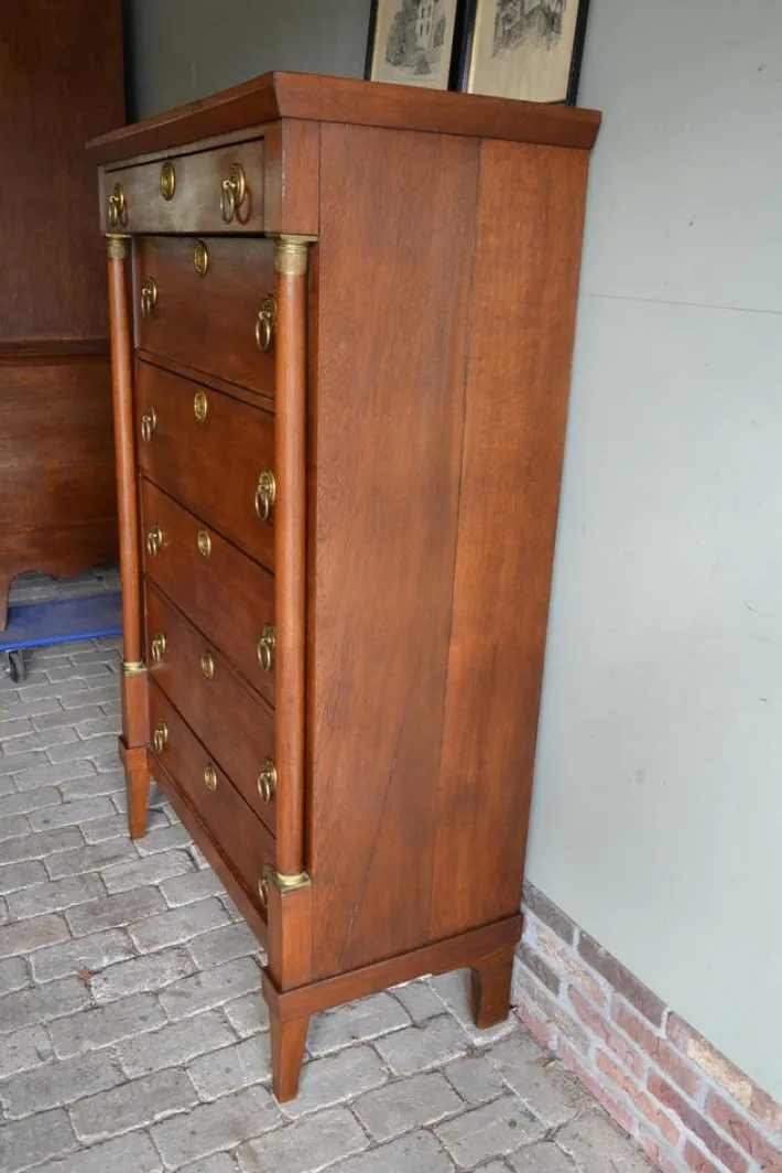 Pamono Antique Empire Oak Chiffoniere New