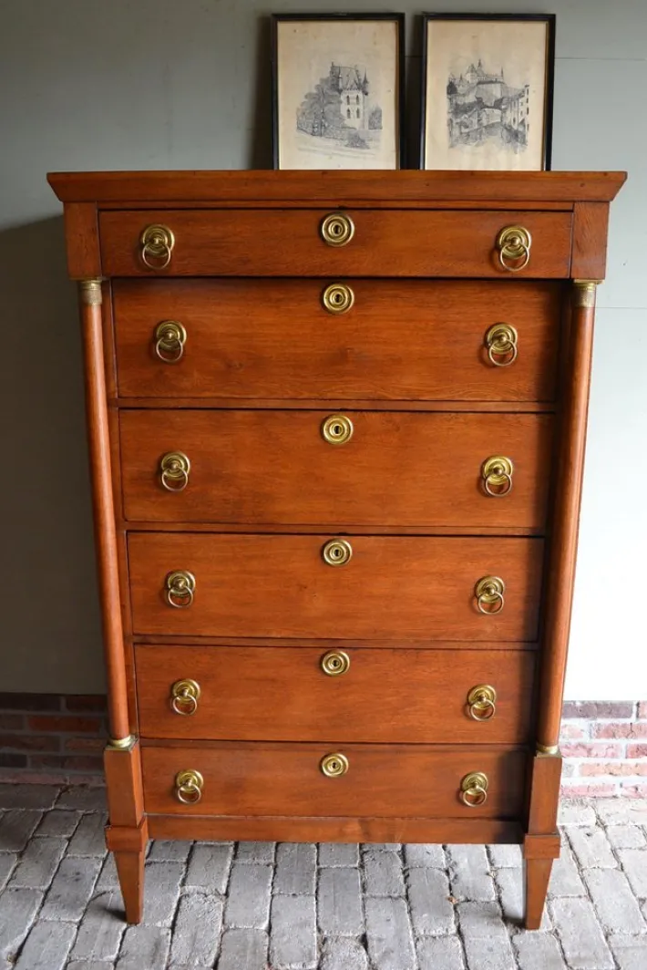 Pamono Antique Empire Oak Chiffoniere New