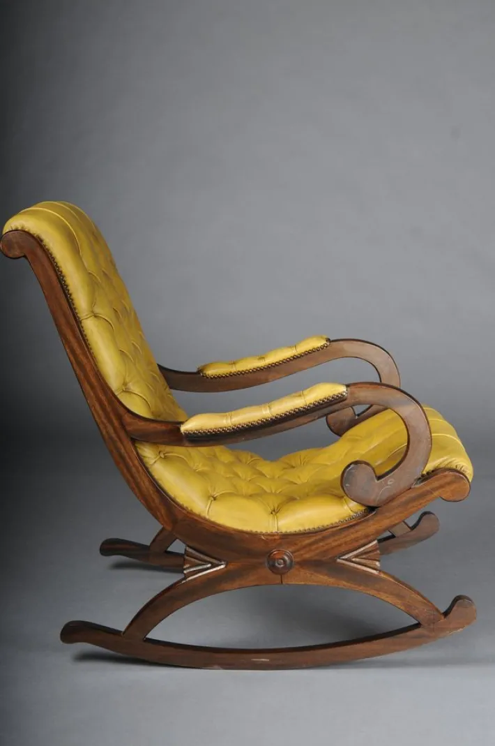 Pamono Antique English Chesterfield Rocking Chair Outlet