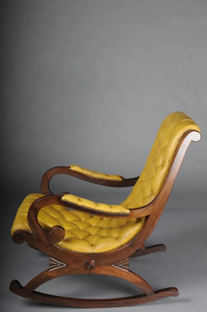 Pamono Antique English Chesterfield Rocking Chair Outlet