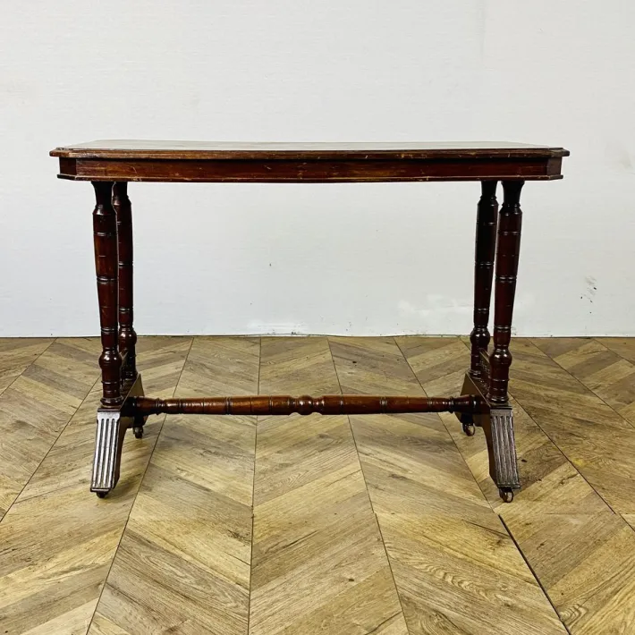 Pamono Antique English Console Table on Castors in Mahogany, 1800s Clearance
