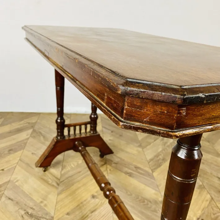 Pamono Antique English Console Table on Castors in Mahogany, 1800s Clearance
