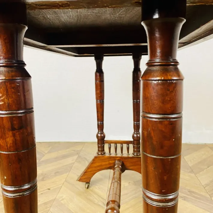 Pamono Antique English Console Table on Castors in Mahogany, 1800s Clearance