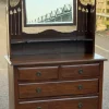 Pamono Antique English Dressing Table with Mirror Best