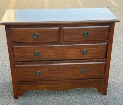 Pamono Antique English Dressing Table with Mirror Best