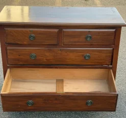 Pamono Antique English Dressing Table with Mirror Best