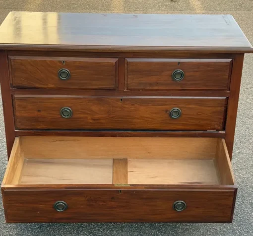 Pamono Antique English Dressing Table with Mirror Best