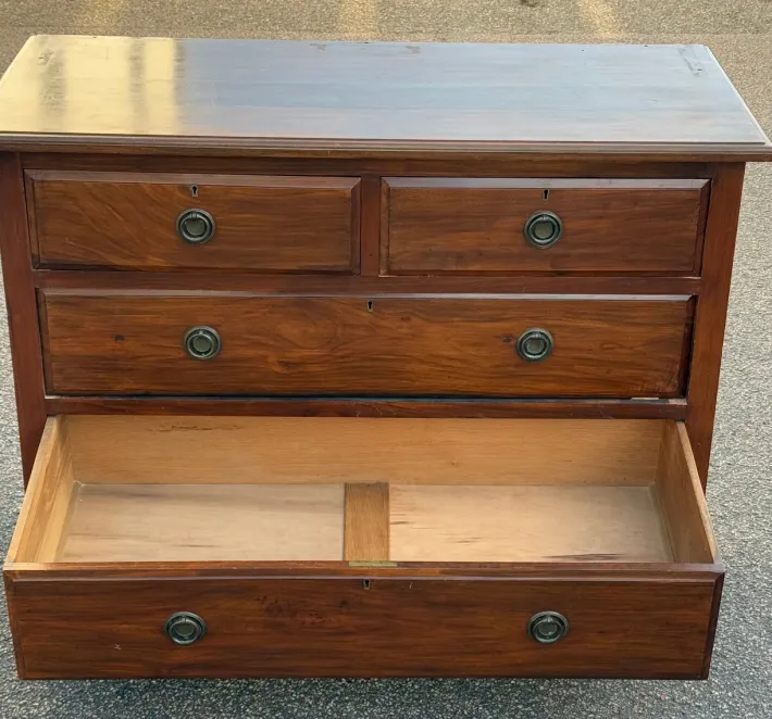 Pamono Antique English Dressing Table with Mirror Best