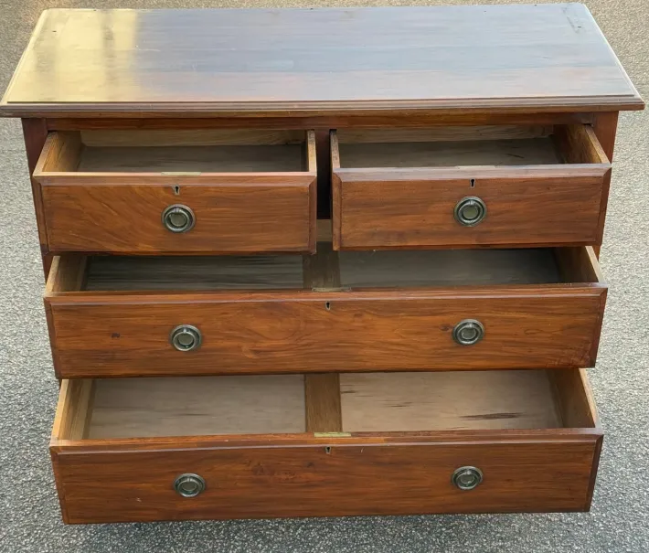 Pamono Antique English Dressing Table with Mirror Best