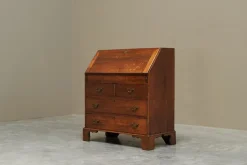 Pamono Antique English Fall Front Secretary in Oak New