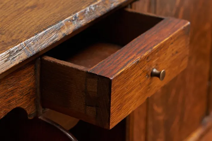 Pamono Antique English Fall Front Secretary in Oak New