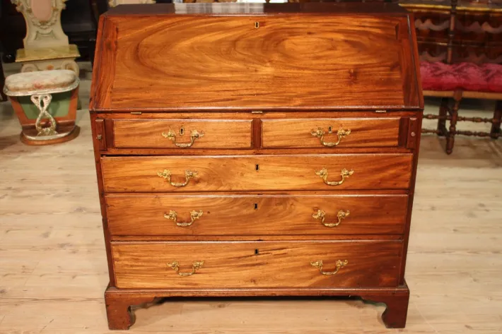 Pamono Antique English Mahogany Secretaire