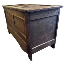 Pamono Antique English Oak Mule Chest, 1700s Clearance