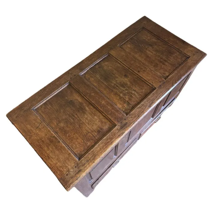 Pamono Antique English Oak Mule Chest, 1700s Clearance