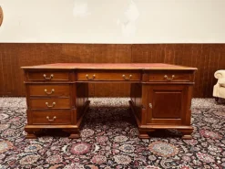 Pamono Antique English Partner Desk Sale