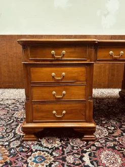 Pamono Antique English Partner Desk Sale