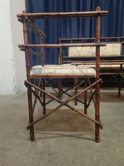 Pamono Antique Faux Bamboo Parlor Set from Maison Staněk Prague, Set of 6 Clearance