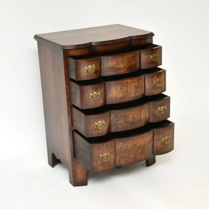Pamono Antique Figured Walnut Chest of Drawers, 1890 Online