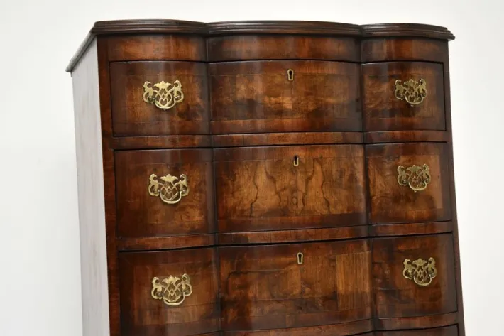 Pamono Antique Figured Walnut Chest of Drawers, 1890 Online