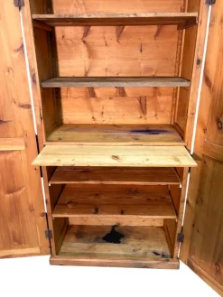 Pamono Antique Fir Wardrobe, 1890s Hot