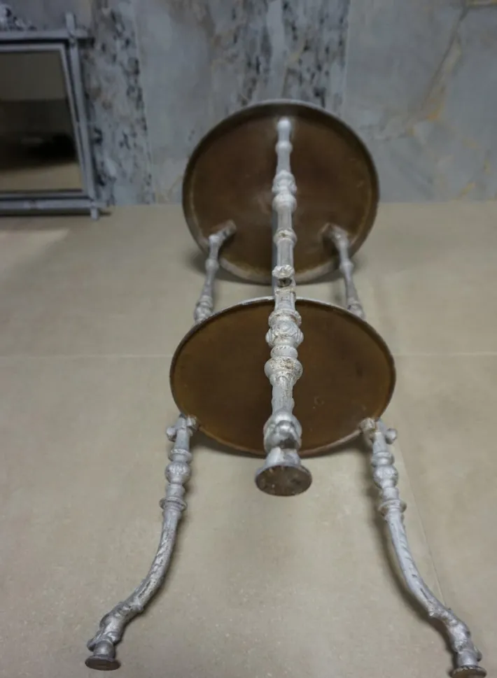 Pamono Antique French Cast Iron Adjustable Shaving Stand Sale