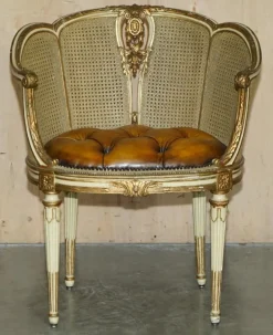 Pamono Antique French Chesterfield Leather Armchairs, 1880, Set of 2 Outlet