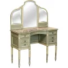 Pamono Antique French Empire Hand Painted Dressing Table with Tri Fold Mirror, 1900 Sale