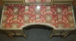 Pamono Antique French Empire Hand Painted Dressing Table with Tri Fold Mirror, 1900 Sale
