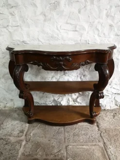 Pamono Antique French Empire Napoleon III Console Table in Mahogany, 1860 New