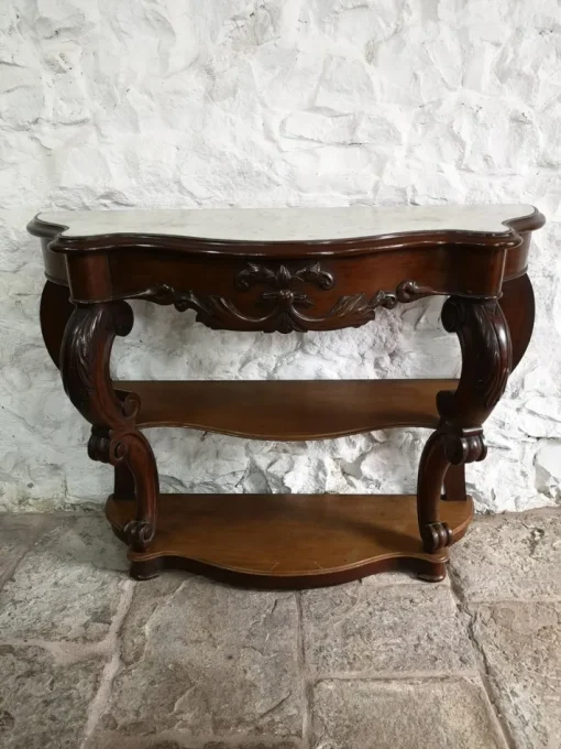 Pamono Antique French Empire Napoleon III Console Table in Mahogany, 1860 New