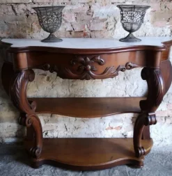 Pamono Antique French Empire Napoleon III Console Table in Mahogany, 1860 New