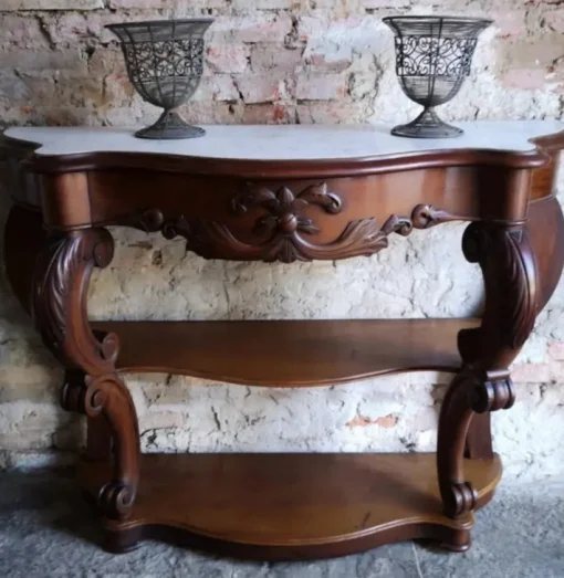 Pamono Antique French Empire Napoleon III Console Table in Mahogany, 1860 New