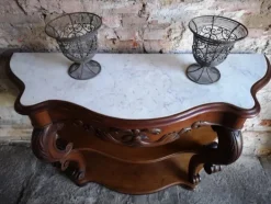 Pamono Antique French Empire Napoleon III Console Table in Mahogany, 1860 New