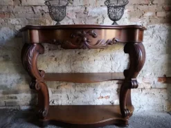 Pamono Antique French Empire Napoleon III Console Table in Mahogany, 1860 New