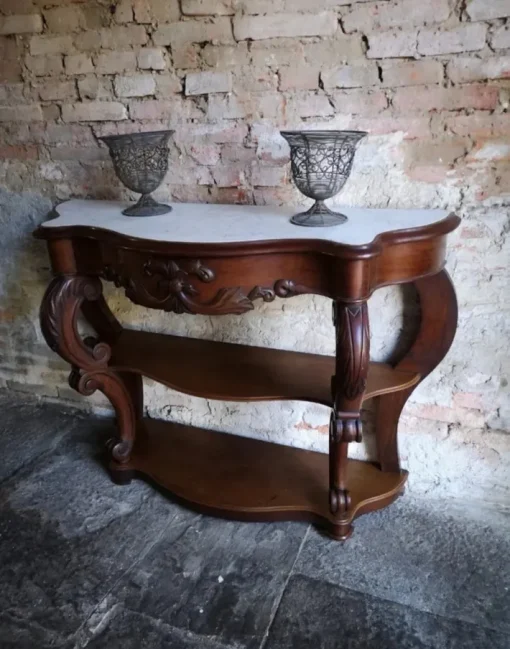 Pamono Antique French Empire Napoleon III Console Table in Mahogany, 1860 New
