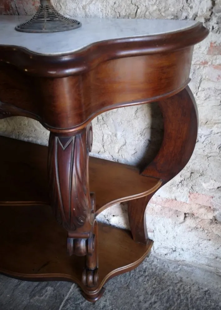 Pamono Antique French Empire Napoleon III Console Table in Mahogany, 1860 New