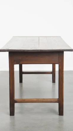 Pamono Antique French Farm Chestnut Dining Table with Drawers, Early 19th Century Best