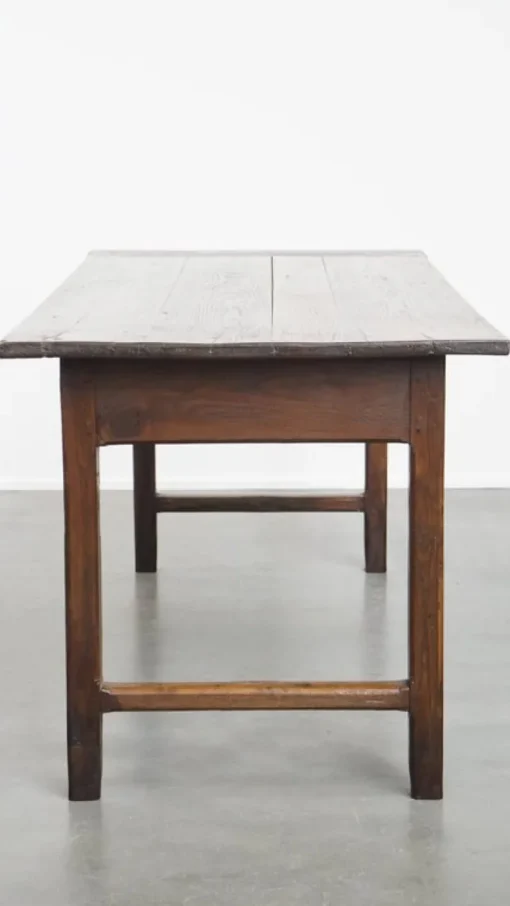 Pamono Antique French Farm Chestnut Dining Table with Drawers, Early 19th Century Best