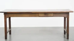 Pamono Antique French Farm Chestnut Dining Table with Drawers, Early 19th Century Best