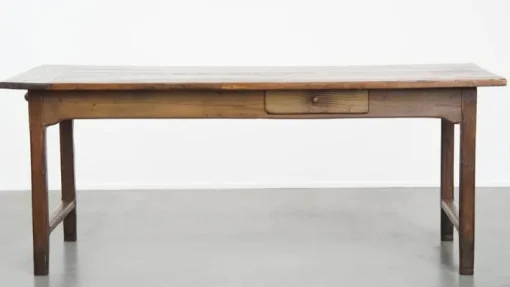 Pamono Antique French Farm Chestnut Dining Table with Drawers, Early 19th Century Best