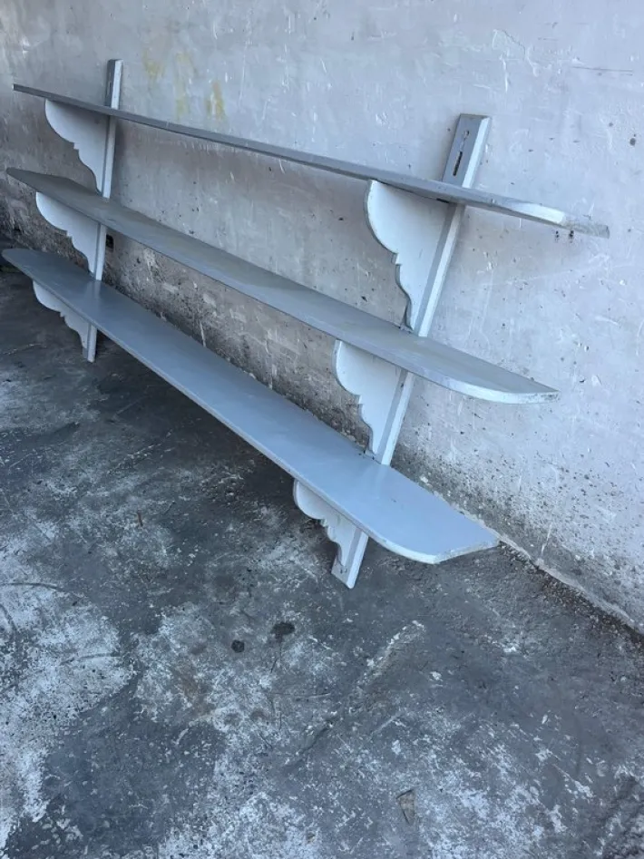 Pamono Antique French Industrial Style Wall Rack New
