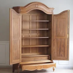 Pamono Antique French Louis XV Style Mirror Cabinet, 1890s