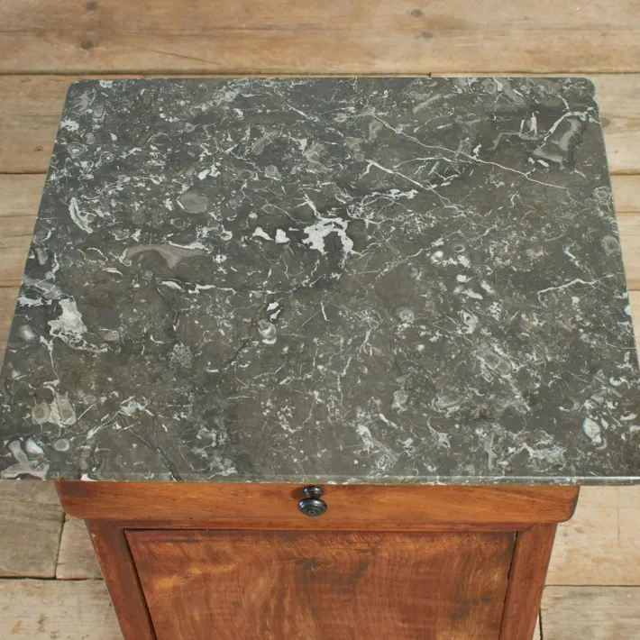 Pamono Antique French Marble Top Bedside Cabinet New