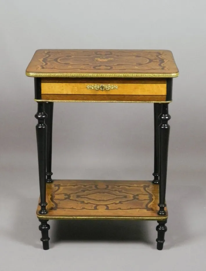 Pamono Antique French Marquetry Work Table Discount