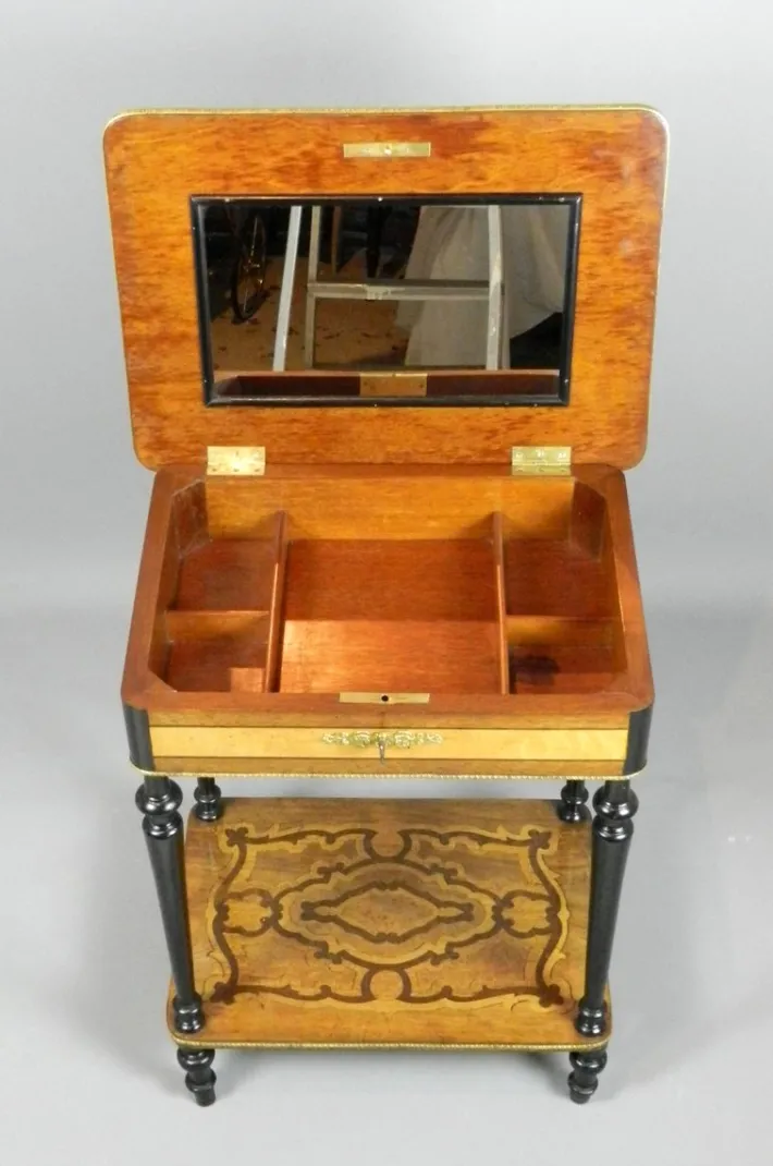 Pamono Antique French Marquetry Work Table Discount