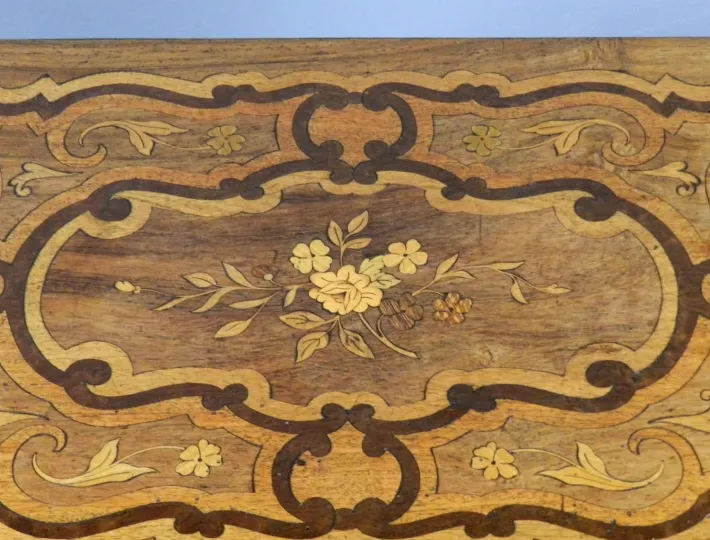 Pamono Antique French Marquetry Work Table Discount