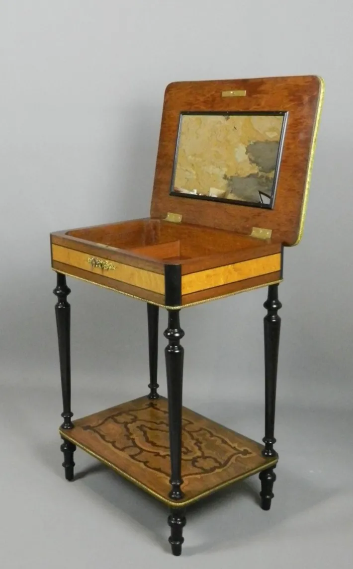 Pamono Antique French Marquetry Work Table Discount