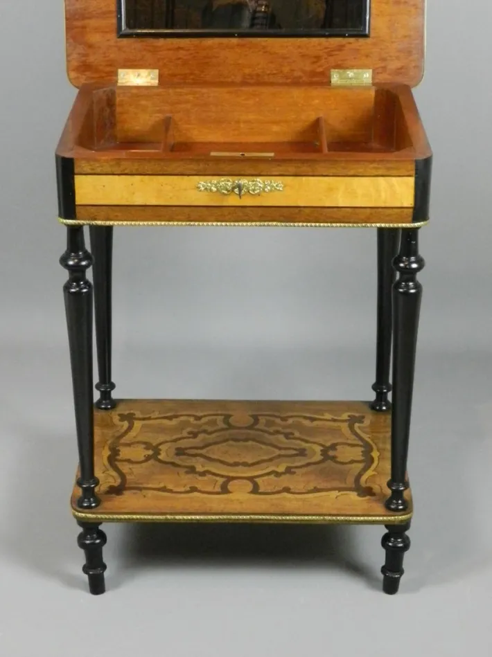 Pamono Antique French Marquetry Work Table Discount