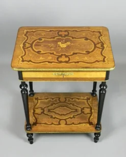 Pamono Antique French Marquetry Work Table Discount