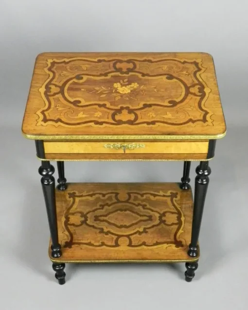 Pamono Antique French Marquetry Work Table Discount